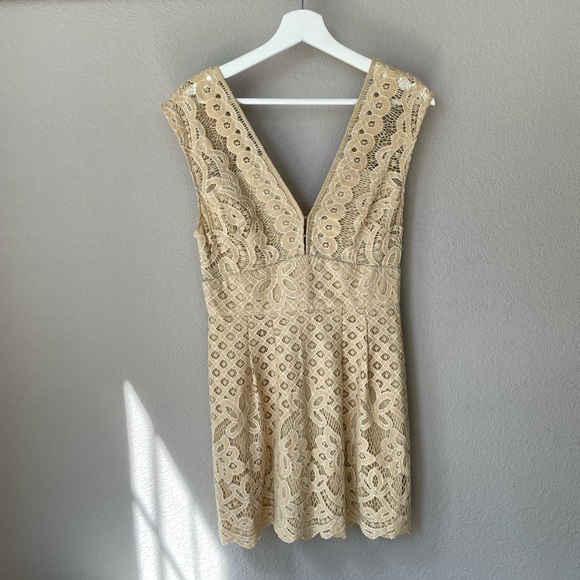 Free People One Million Lover Cream Lace Dress - Picture 6 of 15